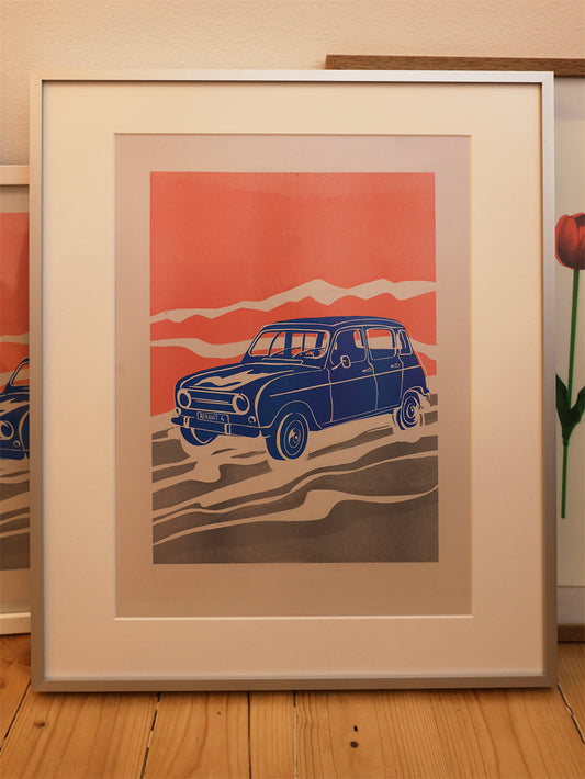 RISO Print mit Rahmen: Renault R4 (9 übrig)