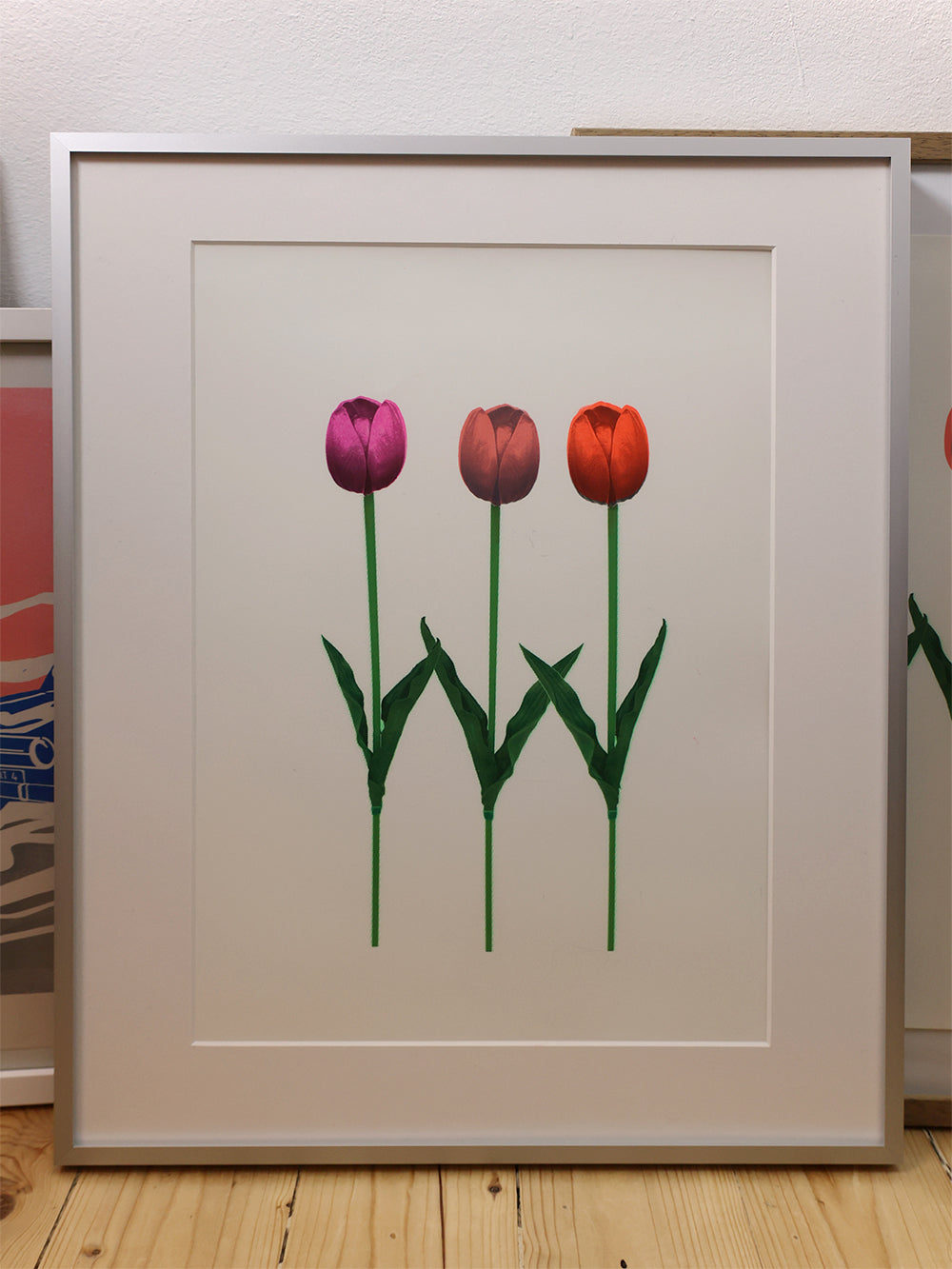 RISO Print mit Rahmen: Tulpe I (limitierte Auflage)